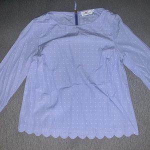 Vineyard Vines Long-Sleeve Top with Scallop Detail